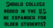Should college rodeo in the U.S. be expanded for older students?